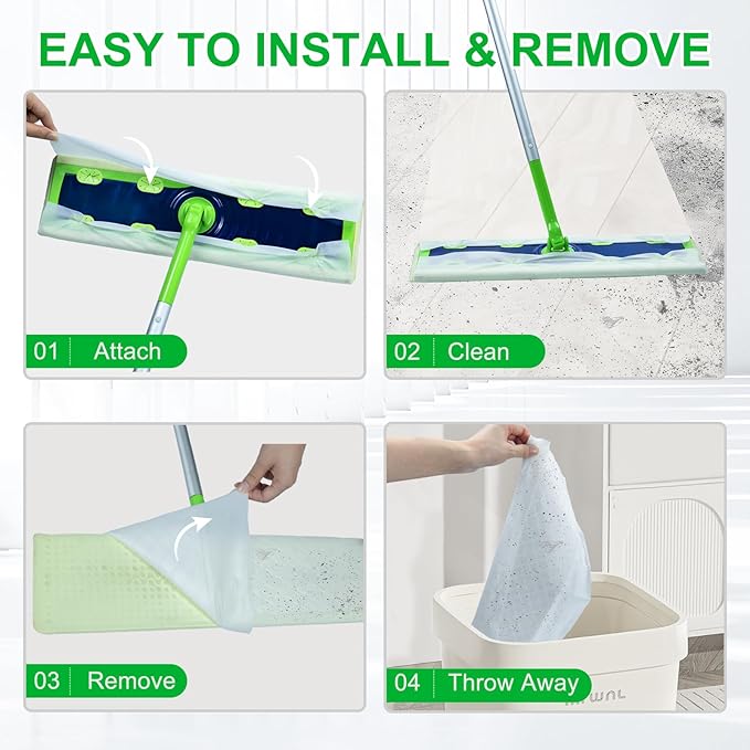 20 Count XL Wet Pads Refills for Swiffer Sweeper XL Mop, Disposable X-Large Wet Mopping Cloths, Extra Large Size Pads Refill for Multi-Surface Floor Cleaning