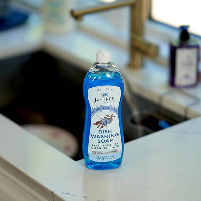 Dish Soap, Juniper Scent, Liquid Dish Washing Soap Squeeze Bottle 25 Fl Oz (Pack of 1)
