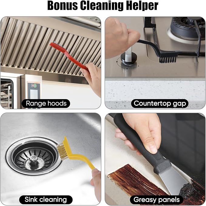 Crevice Cleaning Brush,8 Pcs Cleaning Supplies,Hard Bristle Crevice Cleaning Brush,Crevice Cleaning Brushes for Household Use Bathroom Tiles Kitchen Practical and Durable