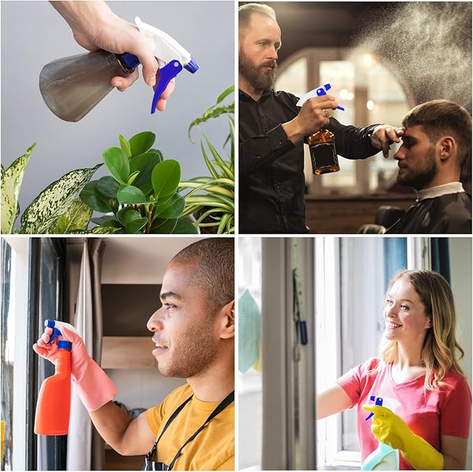 50 Pack Spray Bottle Nozzle Replacement, Heavy Duty Trigger Sprayer Nozzles Spray Bottle Tops Replacement, Spray Nozzles for 8oz 16oz 32oz Bottles for Home Cleaning, Gardening