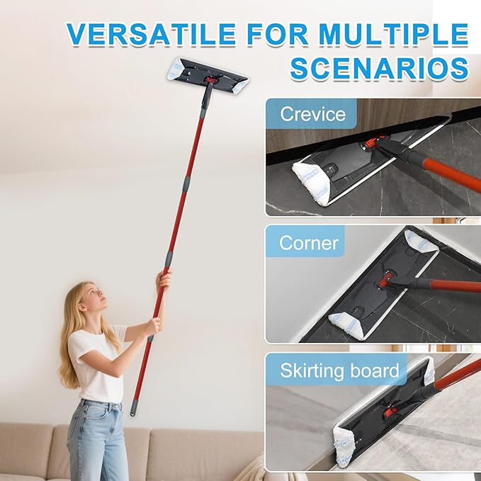 Mop Replacement Pads for Ocedar H2prO Flat Mop, 5 Pack Mop Refills for O-Cedar H2pro Flat Mop, Machine Washable Reusable Microfiber Mop Heads Replacements for Ocedar H2 Pro Mop