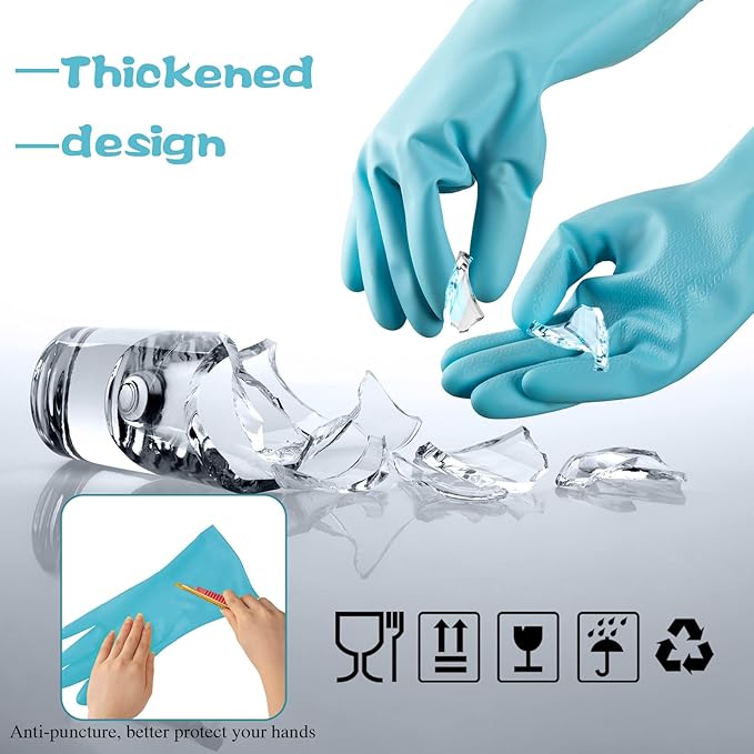 36 Pair Reusable Household Gloves Long Rubber Dishwashing Gloves Kitchen Cleaning for Dishes Clean Gardening