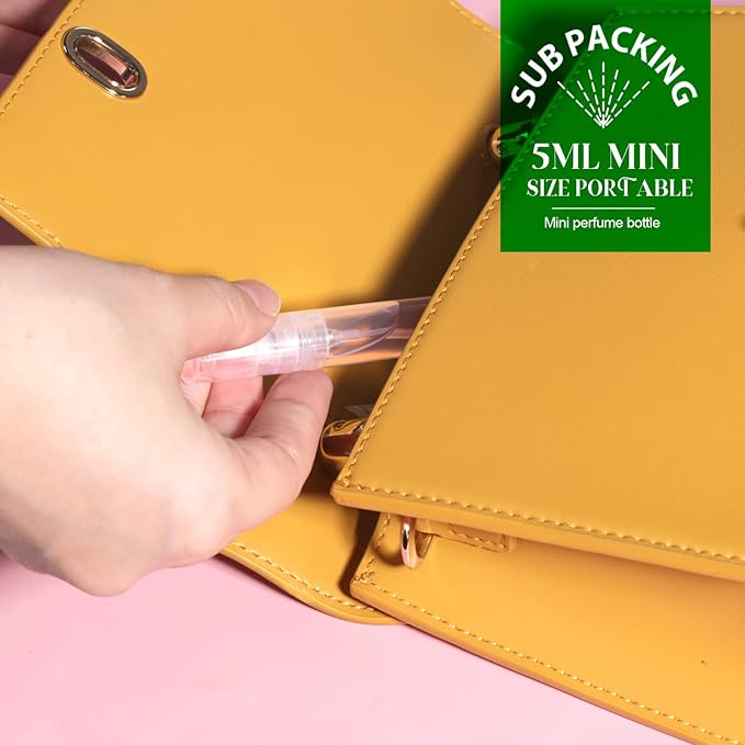 Teenitor 20Pcs Mini Spray Bottle, Travel Spray Bottle 5ml Plastic, Fine Mist Atomizer for Perfume, Mini Refillable Bottle, Empty Bottle for Travel