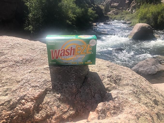 WashEZE 3 in 1 Laundry Detergent Sheets Unscented 40 count with Fabric Softener Fragrance and Phosphate Free- More efficient than pods pacs powders or liquids