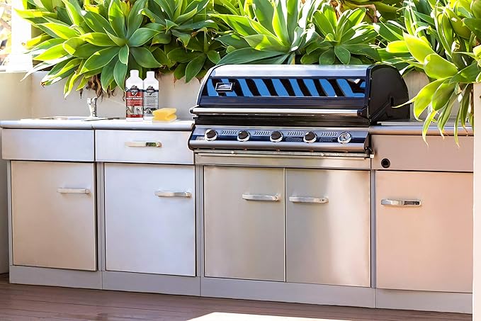 CLEAN MY STEEL – Stainless Steel Rust Stain Remover Kit with Protector – Fast Acting for Commercial Equipment Rust Cleaner for Appliances, Grills & More – Food-Safe Stainless Steel Cleaner (4 oz)