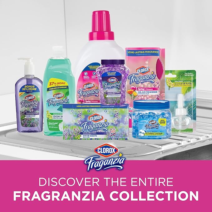 Clorox Fraganzia Crystal Beads Air Freshener | Long-Lasting Air Freshener Beads | Gel Beads Air Freshener in Island Orchard Scent for Home, Bathroom, or Car, 12 Oz - 6 Pack