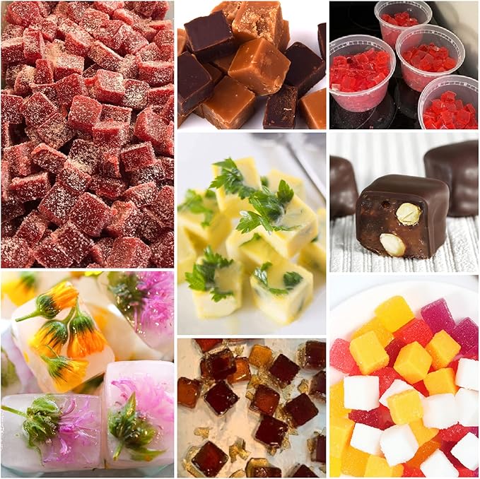 AIERSA Silicone Molds for Herb-Infused Oil Cubes, 3Pcs 32 Cavity Mini Candy Gummy Tray, 5/8x5/8x5/8in Square Chocolate Molds with Lids & 2 Droppers DIY Homemade Herbal Blocks, Jello, Pralines Caramels