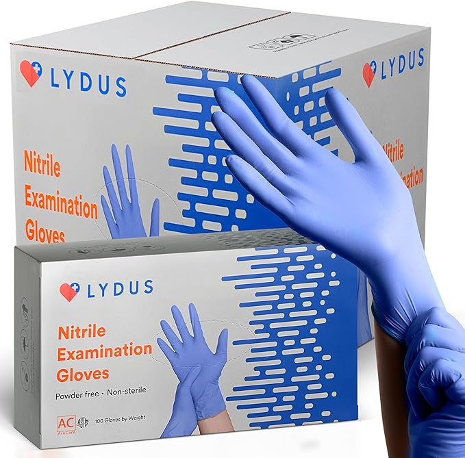 Nitrile Gloves Disposable Powder Free, Latex Free - Protective Gloves for Multi Use, Cooking, Cleaning 100-1000