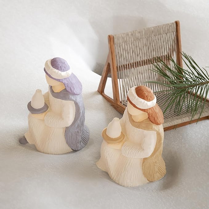 Silicone Born Jesus Nativity Scene Mold - Silicone Resin Casting Molds for Candle & Resin & Soap Craft Supplies