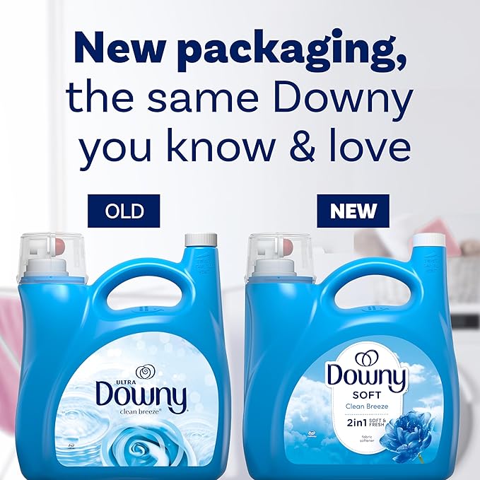 Downy Fabric Softener Liquid, Clean Breeze Scent, 140 fl oz, 190 Loads