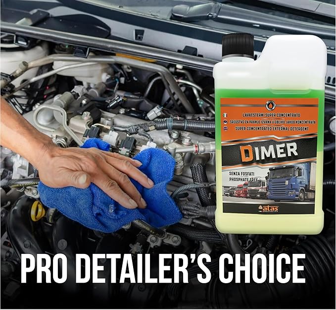 ATAS Dimer 900ml – Heavy-Duty All-Purpose Cleaner & Degreaser | Free Bottle Included | Ultra-Concentrated Industrial Strength for Grease, Oil, Grime on Engines, Tires, Tools & Machinery