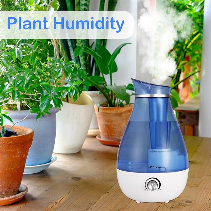 Cool Mist Humidifier - 2.5L Cool Mist Humidifiers for Bedroom Whisper Quiet, Ultrasonic Humidifiers for Baby & Nursery, Air Humidifier for Home Whole House, Easy to Clean, Plant Humidifier with 360° nozzle, Auto Shut-off
