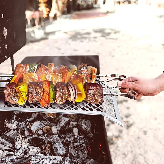 Landhoow 24 Pcs Paint Roller Grid for 2 Gallon Buckets, Paint Screen Strainer 4 Sided Metal Bucket Grid, Silver