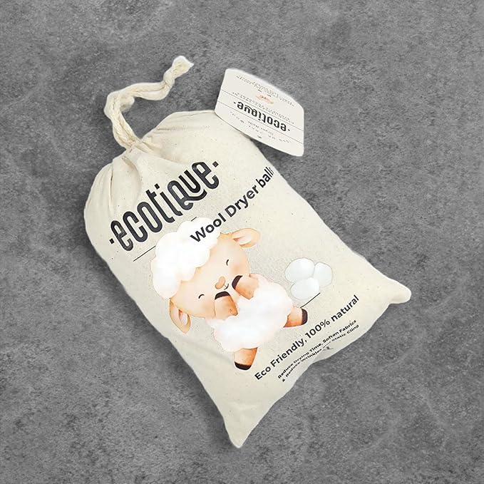 Wool Dryer Balls 6-Pack XL 100% New Zealand Wool Reusable for 1000+ Loads Baby-Safe Chemical-Free Natural Fabric Softener Reduces Drying Time Wrinkles Static Dryer Sheet Alternative