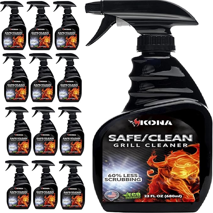 Safe/Clean Grill Cleaner - 60% Less Scrubbing - Eco-Friendly Food Safe Grill & Oven Degreaser (12)