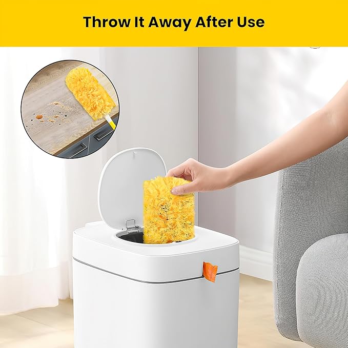 XL 360° Duster Refills | Compatible with Swiffer Duster | 60Count + 1 Handle | Electrostatic Lock-Dust Technology | Heavy Duty Disposable Duster for Furniture, Blinds, Lamps, Allergen Cleaning