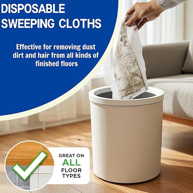 Dry Sweeping Cloths Disposable Mop Refills Floor Dust Mop Pad, Floor Cloth Refills for Swiffer Standard Sweeper, Pack of 240