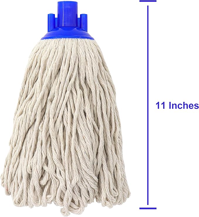 Cotton String Screw on Mop Replacement Head Compatible with All Standard US Threading Pole (Acme 3/4 inch Thread) - 2 PCS
