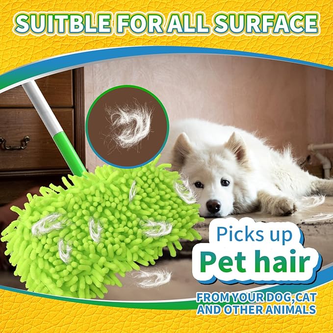 Reusable Mop Pads Compatible with swiffer Sweeper Mop, Wet and Dry Flat Mop Pads Cover, 2 Pack Washable Pads for Surface/Hardwood Floor Cleaning (Mop is Not Included)