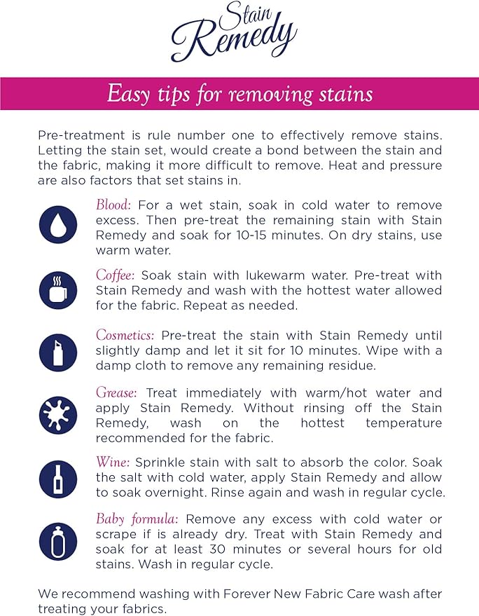 FOREVER NEW Stain Remedy Spray - Fabric Stain Remover - 7 Fl Oz