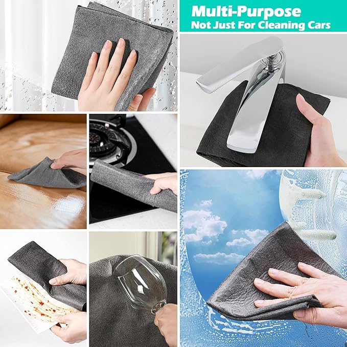 XANGNIER 4 Pack Car Drying Towel,Extra Large Microfiber Towels for Cars,Super Absorbent Micro Fiber Auto Drying Towel,Scratch Free,Reusable Wash Towels for Auto Detailing Flash,Car Cleaning Supplies