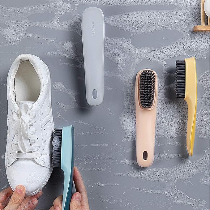 Cleaning Brush Household Small Laundry Brush for Soft Bristle Scrub Clothes Shoe Underwear Fabric Hand Cleaning Brush Pack of 2 Blue