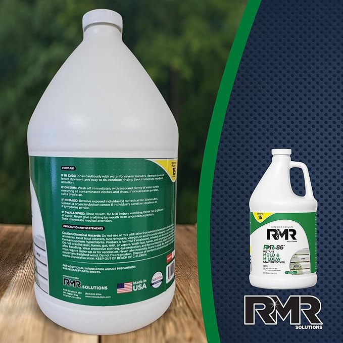 RMR-86 Instant Mold and Mildew Stain Remover Spray - Scrub Free Formula, 4 Pack - 1 Gallon
