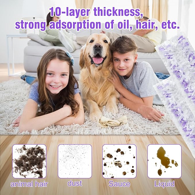 60 Pack Power Mop Refill Pads for Swiffer Power Mop, Disposable Spray Wet Pads Refill for Swiffer PowerMop Multi-Surface Mopping Pad Refills,Mop Head Replacement for Floor Cleaning