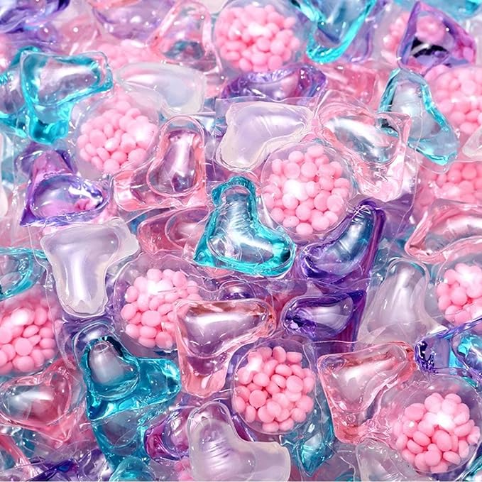 5 In 1 Laundry Beads, Fabric Softener Beads, Laundry Scent Bead Bulk, Gentle Care Fade Resistant for All Fabrics and Colors (100pcs, Citrus)