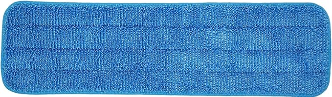 Microfiber Mop Pad 18" Inch for Wet Dry Mops Floor Cleaning Pads Reusable Compatible with Bona Floor Care System (6 Pack)