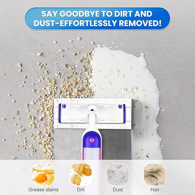 Cleaning Pads Compatible with Swiffer Power MOP Refills | 45 Pack 20% Thicker Pads | Pet Hair & Grease Deep Cleaner