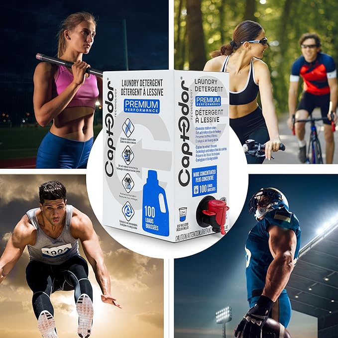 Captodor Premium Laundry Detergent, – Nordic Breeze Scent, Ultra-Concentrated Formula, Eliminates Tough Odors and Dirt, Phosphate-Free, Biodegradable (2.5L (84.53 fl oz))