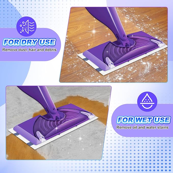 25 Count Disposable Mop Pads Compatible with Swiffer WetJet Hardwood Floor Spray Mop, Mopping Pads Compatible with Swiffer All-in-One Mopping Cleaner Starter Kit