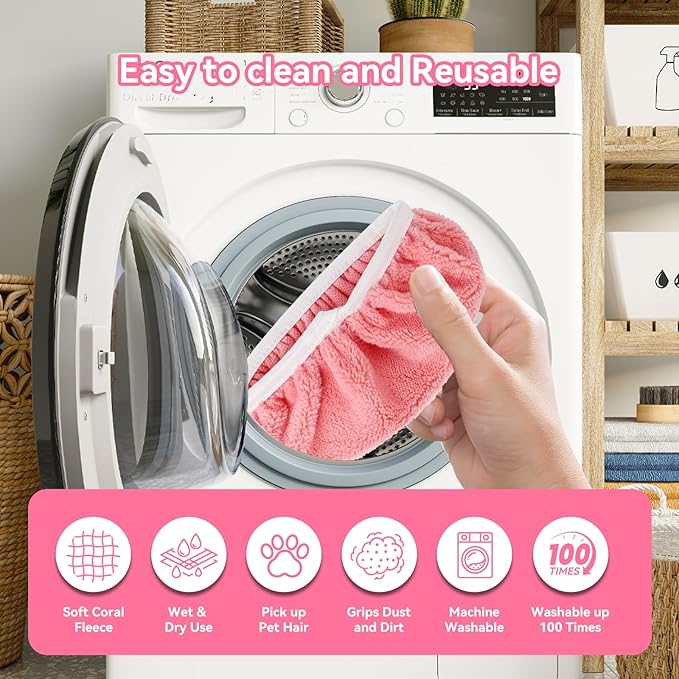 8Pcs Reusable Microfiber Mop Pads Compatible with Swiffer Sweeper,Dry Sweeping Cloths & Wet Mopping Cloths Washable Wet Pads for Hardwood Surface Floor Cleaning