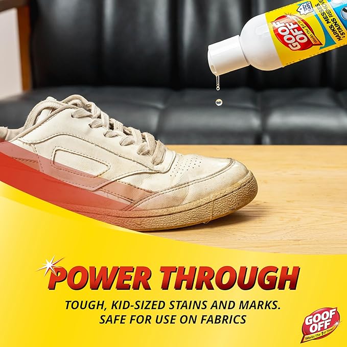 Goof Off Marks, Messes & Stains Remover, 8 fl. oz. Spray, Household Surface Safe, Removes Spots and Stains from Plastics, Fabric, and Clothing, Ideal for Households with Kids