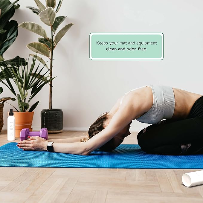 Begley's Yoga Mat Cleaner and Deodorizer Spray 8oz, with Fragrant Essential Oils, Pure Eucalyptus & Lavender