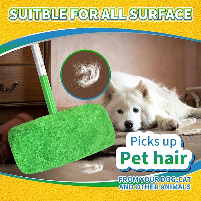 5 Pack Reusable 100% Chenille Mop Pads Compatible with Swiffer Sweeper, Wet and Dry Flat Swiffer mop Cover, 5 Pack Washable Swiffer Pads for Surface/Hardwood Floor Cleaning (Mop is Not Included)