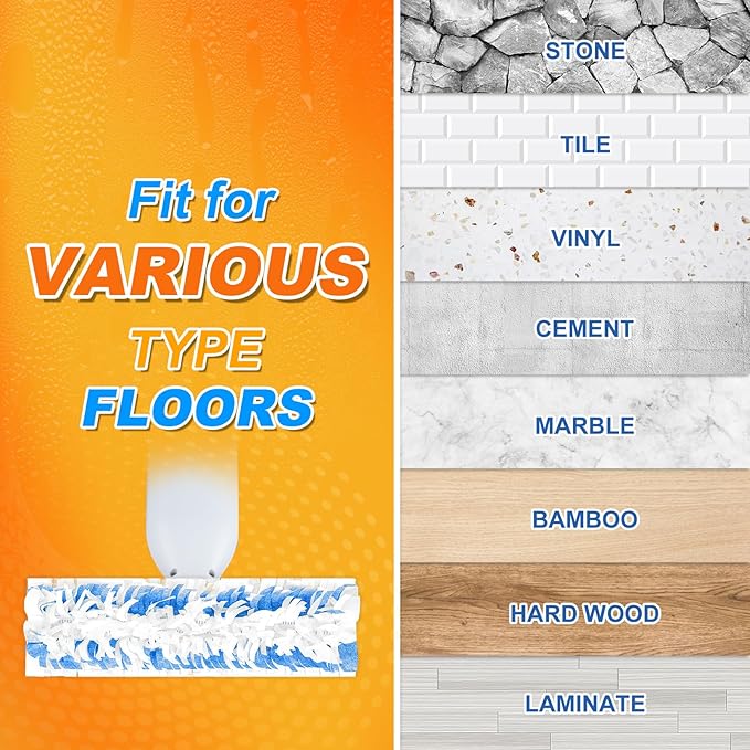 20 Pack Disposable Mop Pads for Swiffer Power Mop Pads, Replacement for Power Mop Refills Power Mop Pads, Multi-Surface Mop and PowerMop Wood Mop Floor Cleaning