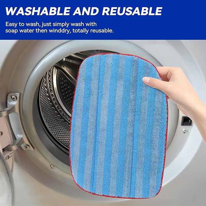 GreeSuit MC1375/MC1385 Microfiber Steam Mop Pads: Compatible with McCulloch MC1375, MC1385 Steam Cleaners, Replaces Mop Pad Model: A1375-100/101