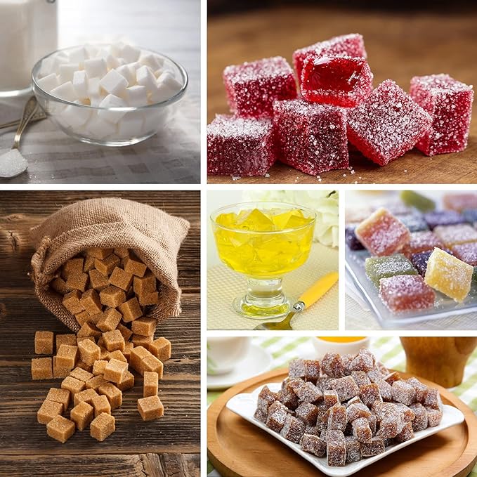 Sakolla 2 Pack Square Silicone Candy Molds, Nonstick 126 Cavity Mini Silicone Molds for Chocolate, Hard Candy, Gummy, Ice Cubes, Ganache (Blue)