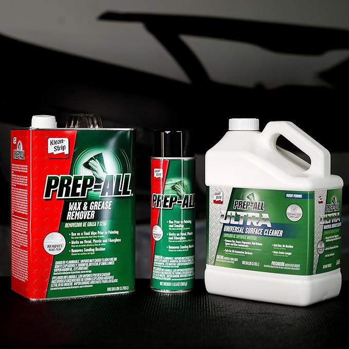 Klean-Strip Prep-All Wax and Grease Remover, Multi-Surface Paint Prep Cleaner, Effective for Auto Body, Garage, 1 Gallon