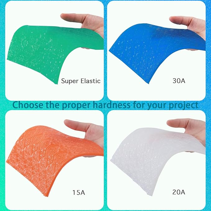 BBDINO Silicone Mold Making Kit 30A, Mold-Making Silicon Rubber 1 Gallon/10 Lbs/160 Oz Liquid Silicon for Molds Making, 1:1 by Volume, Ideal for Silicone, Resins, Soap, Concrete, Wax Molding