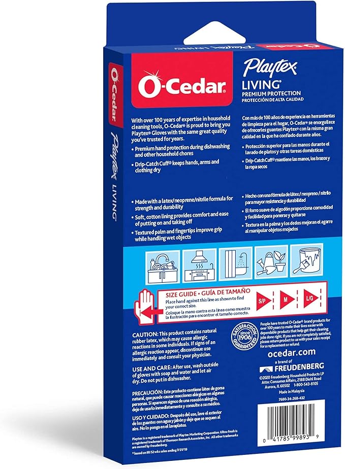 PLAYTEX Living Drip-Catch Cuff Gloves, Medium 1 Pair (Pack of 1)