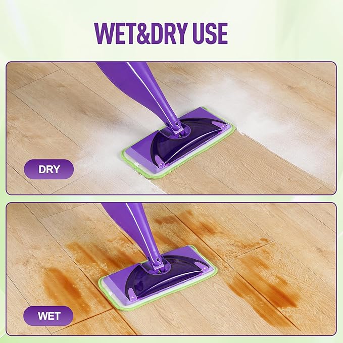 6 Pack Reusable Mop Pads for Swiffer WetJet, Washable Wet Mop Refills Replacement Pads Wet Dry Use for Floors