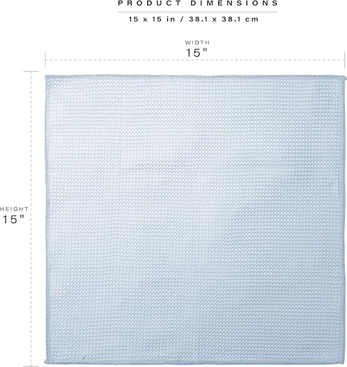 BINO Light Blue Ombre 15x15 Inches Assorted Microfiber Cleaning Towel Set - Ultra Absorbent Cleaning Towels - All Purpose Microfiber Towels - 12 Pack