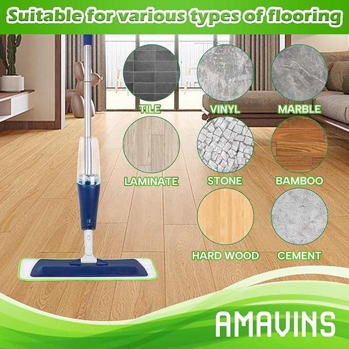 3 Pack Microfiber Cleaning Pads with All Bona Mop, Reusable Microfiber Mop Pads for 18 Inch Mop, Hardwood Floor Replacement Cleaning Mop Pads, Machine Washes