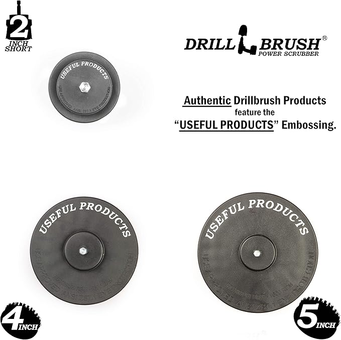 Outdoor Cleaning Supplies - Outdoor Drill Power Scrub Brush Kit - Bird Bath Cleaning Brushes - Garden Tool Cleaning Brushes - Fountain Scrub Brushes - Headstone Cleaning Tools - Home Deck Scrub Brush