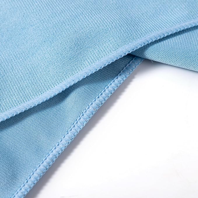 KLNYOO Microfiber Glass Cleaning Cloths Lint Free Streak Free Quickly and Easily Clean Windows & Mirrors Without Chemicals Polishing Cloth 16x16 Inch 8 Pack Blue