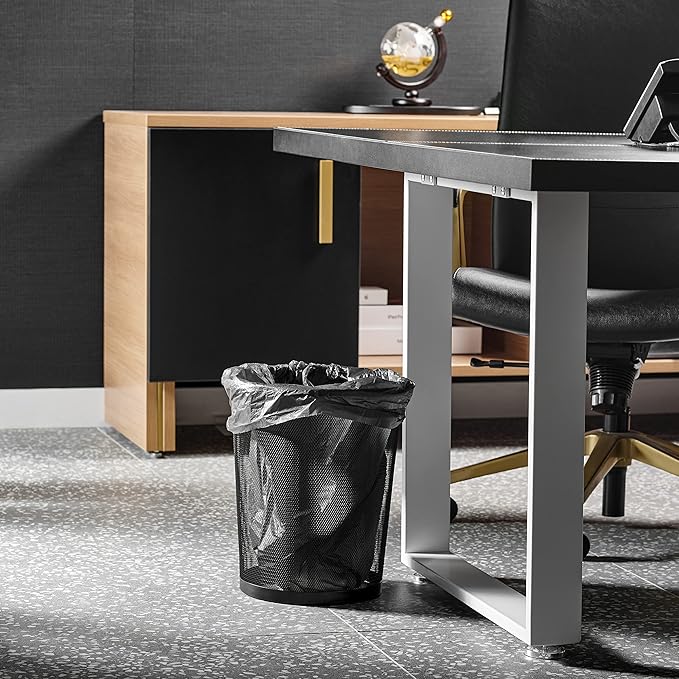 Plasticplace 12-16 Gallon Trash Bags │ 8 Microns │ Black High Density Liners │ 24" x 33" (1000 Count)