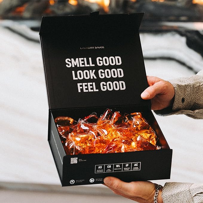 Laundry Sauce - Luxury Scented Laundry Detergent Pods & Scent Booster Bundle (Australian Sandalwood), Premium Laundry Washing Pods with High-End, Sophisticated Fragrances, Dye Free & HE Compatible